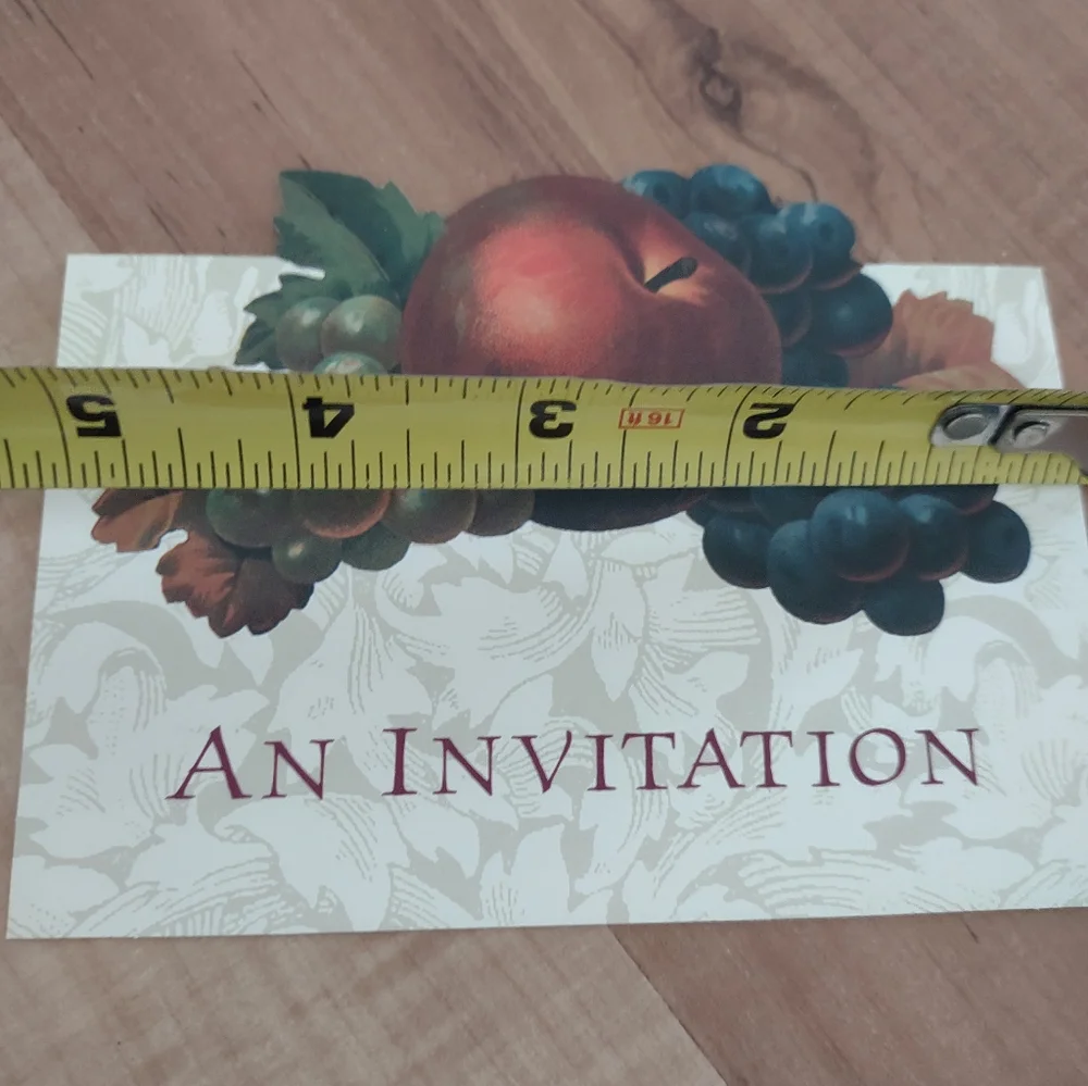 Vintage Ornamental Victorian Historical Collection Invitation Fruit Themed Cards